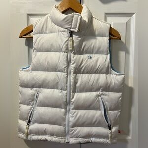 Duck Head Jeans White Puffer Vest — lightweight, classic, easy layer Sz S EUC